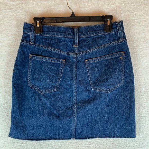 Madewell Women's‎ Stretch Denim Straight Blue Mini Skirt Step-Hem Size 27 8495 - Picture 4 of 9